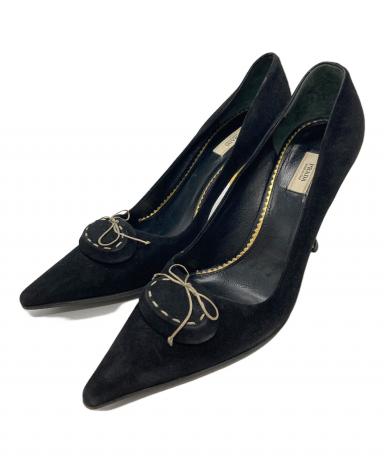 未使用　PRADA ネイビー　スエード ポインテッドトゥ ハイヒール 中古・古着通販】PRADA (プラダ) スエードポインテッドトゥパンプス