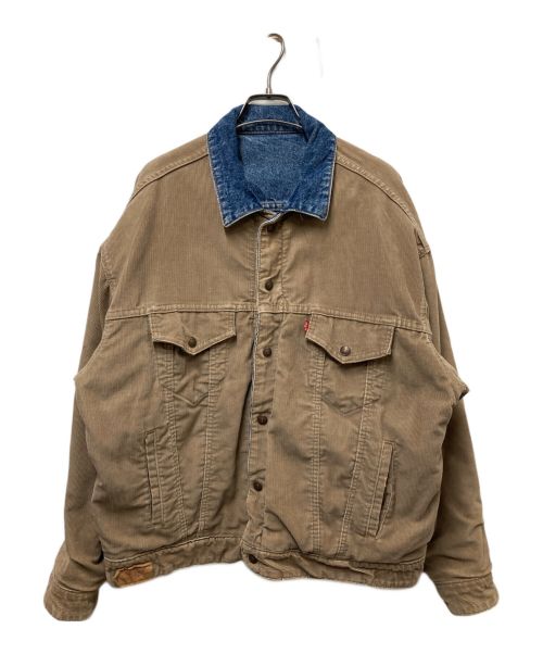 LEVI'S（リーバイス）LEVI'S (リーバイス) リバーシブルトラッカージャケット ベージュ×インディゴ サイズ:LARGEの古着・服飾アイテム