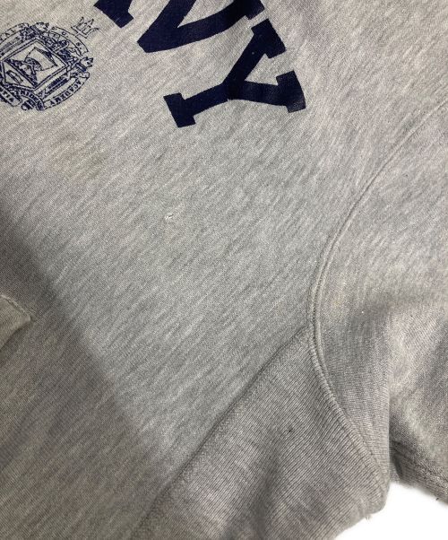 Champion REVERSE WEAVE（チャンピオン リバース ウィーブ）Champion REVERSE WEAVE (チャンピオン リバース ウィーブ) 80’Sラバープリントリバースウィーブスウェットパーカー グレー サイズ:SMALLの古着・服飾アイテム