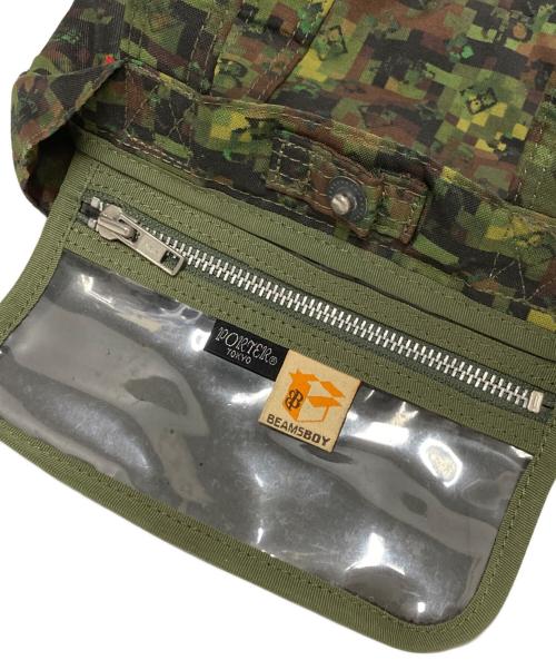 PORTER（ポーター）PORTER (ポーター) BEAMS BOY (ビームスボーイ) デジカモスモールハンドバッグ オリーブの古着・服飾アイテム