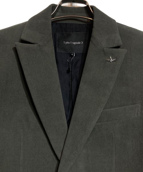 1piu1uguale3（ウノピュウノウグァーレトレ）1piu1uguale3 (ウノピュウノウグァーレトレ) Dandy JKTテーラードジャケット グリーン サイズ:V 未使用品の古着・服飾アイテム