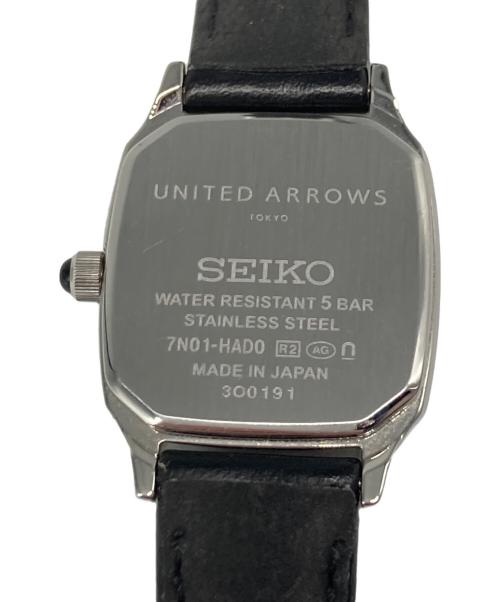 UNITED ARROWS（ユナイテッドアローズ）UNITED ARROWS (ユナイテッドアローズ) SEIKO (セイコー) スクエアレザーリストウォッチの古着・服飾アイテム