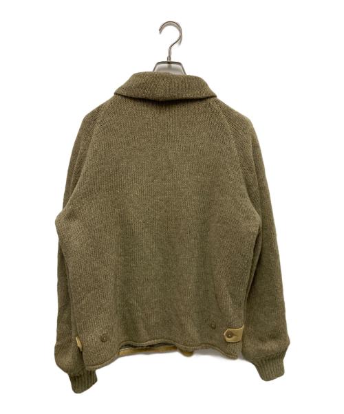 PENNEY'S SPORTS（ペニーズ スポーツ）PENNEY'S SPORTS (ペニーズ スポーツ) 50-60’Sニット切替レザージャケット ブラウン サイズ:38の古着・服飾アイテム