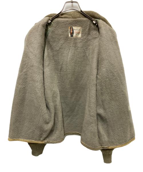 PENNEY'S SPORTS（ペニーズ スポーツ）PENNEY'S SPORTS (ペニーズ スポーツ) 50-60’Sニット切替レザージャケット ブラウン サイズ:38の古着・服飾アイテム