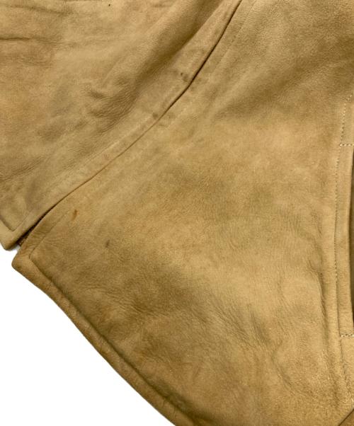 PENNEY'S SPORTS（ペニーズ スポーツ）PENNEY'S SPORTS (ペニーズ スポーツ) 50-60’Sニット切替レザージャケット ブラウン サイズ:38の古着・服飾アイテム