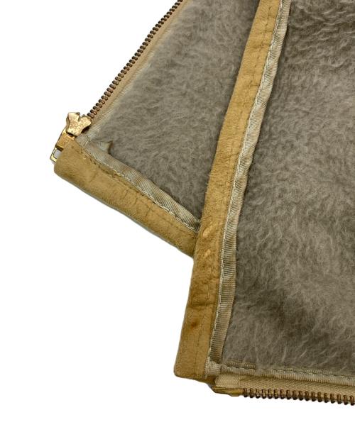 PENNEY'S SPORTS（ペニーズ スポーツ）PENNEY'S SPORTS (ペニーズ スポーツ) 50-60’Sニット切替レザージャケット ブラウン サイズ:38の古着・服飾アイテム