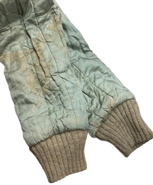 PENNEY'S SPORTS（ペニーズ スポーツ）PENNEY'S SPORTS (ペニーズ スポーツ) 50-60’Sニット切替レザージャケット ブラウン サイズ:38の古着・服飾アイテム