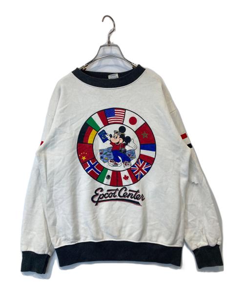 DISNEY（ディズニー）DISNEY (ディズニー) Mickeyヴィンテージスウェット ホワイト×ブラック サイズ:Lの古着・服飾アイテム
