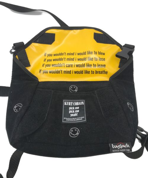 BAGJACK（バッグジャック）BAGJACK (バッグジャック) Hysteric Glamour (ヒステリックグラマー) SMILE MIX総柄 POGOバッグ ブラックの古着・服飾アイテム