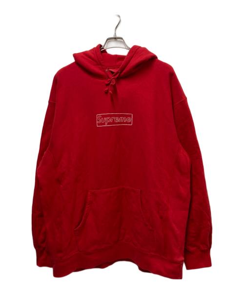 SUPREME（シュプリーム）SUPREME (シュプリーム) KAWS (カウズ) KAWS Chalk Logo Hooded Sweatshirt レッド サイズ:XXLargeの古着・服飾アイテム