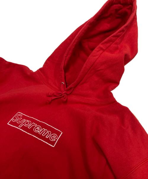 SUPREME（シュプリーム）SUPREME (シュプリーム) KAWS (カウズ) KAWS Chalk Logo Hooded Sweatshirt レッド サイズ:XXLargeの古着・服飾アイテム