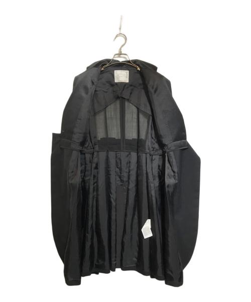sacai（サカイ）sacai (サカイ) ASYMMETRY POLYWOOL CHESTER COAT ブラック サイズ:1の古着・服飾アイテム