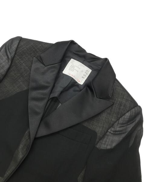 sacai（サカイ）sacai (サカイ) ASYMMETRY POLYWOOL CHESTER COAT ブラック サイズ:1の古着・服飾アイテム