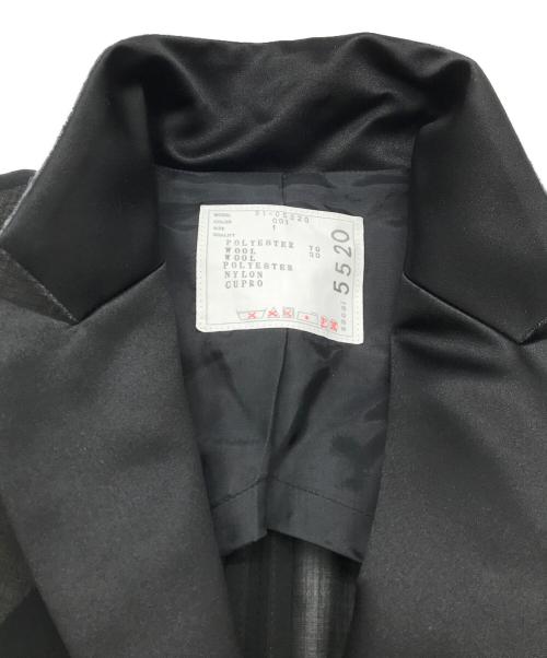 sacai（サカイ）sacai (サカイ) ASYMMETRY POLYWOOL CHESTER COAT ブラック サイズ:1の古着・服飾アイテム