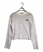 MIU MIUミュウミュウ）の古着「COTTON JERSEY L/S T-SHIRT」｜ホワイト