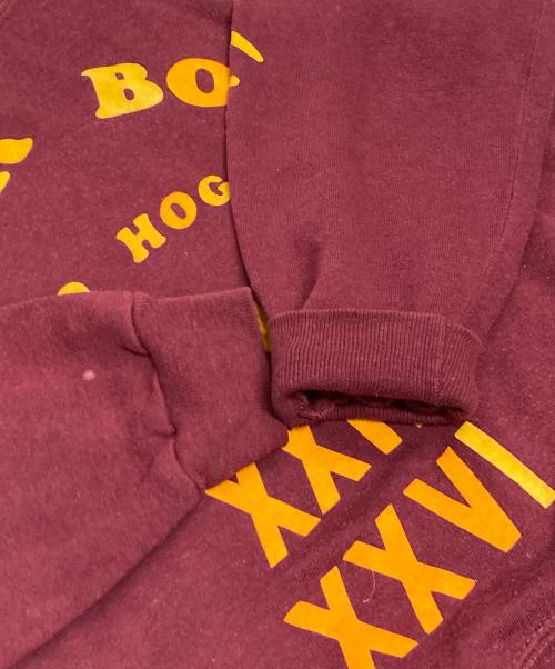 Sportwear（スポーツウェア）Sportwear (スポーツウェア) 70`Sフロッキープリントスウェット ボルドー サイズ:MEDIUMの古着・服飾アイテム