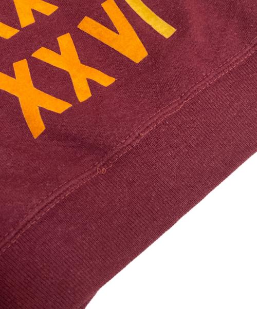 Sportwear（スポーツウェア）Sportwear (スポーツウェア) 70`Sフロッキープリントスウェット ボルドー サイズ:MEDIUMの古着・服飾アイテム