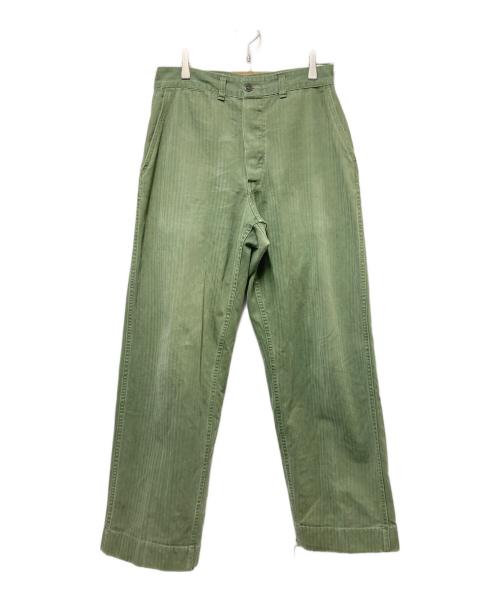 USMC（ユーエスエムシー）USMC (ユーエスエムシー) P-53 HBTヘリンボーンツイルパンツ オリーブ サイズ:不明の古着・服飾アイテム