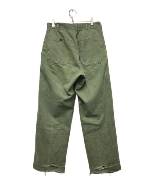 USMC（ユーエスエムシー）USMC (ユーエスエムシー) P-53 HBTヘリンボーンツイルパンツ オリーブ サイズ:不明の古着・服飾アイテム
