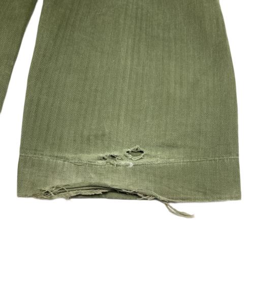 USMC（ユーエスエムシー）USMC (ユーエスエムシー) P-53 HBTヘリンボーンツイルパンツ オリーブ サイズ:不明の古着・服飾アイテム