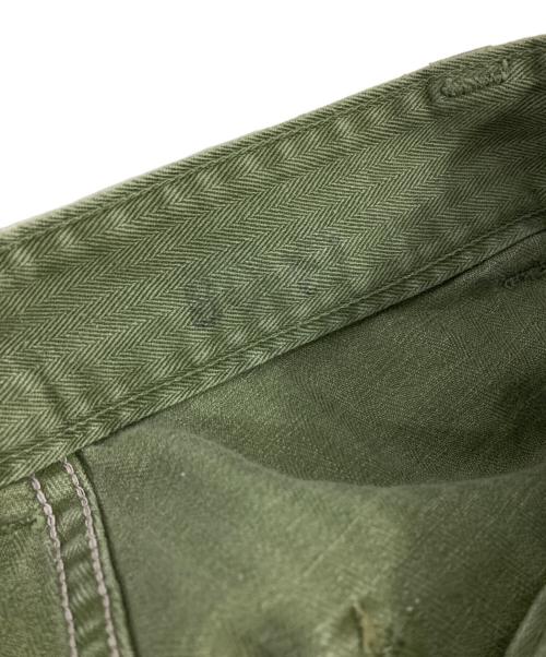 USMC（ユーエスエムシー）USMC (ユーエスエムシー) P-53 HBTヘリンボーンツイルパンツ オリーブ サイズ:不明の古着・服飾アイテム