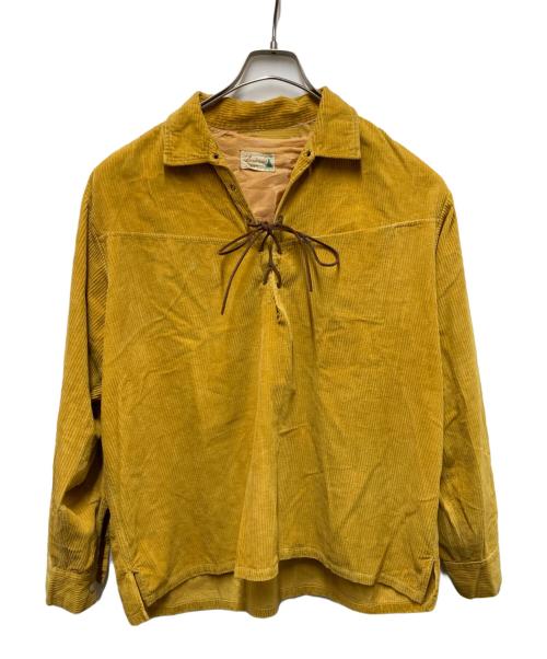 PONDEROSA（-）PONDEROSA (-) 60`Sレースアップコーデュロイシャツ イエロー サイズ:Lの古着・服飾アイテム