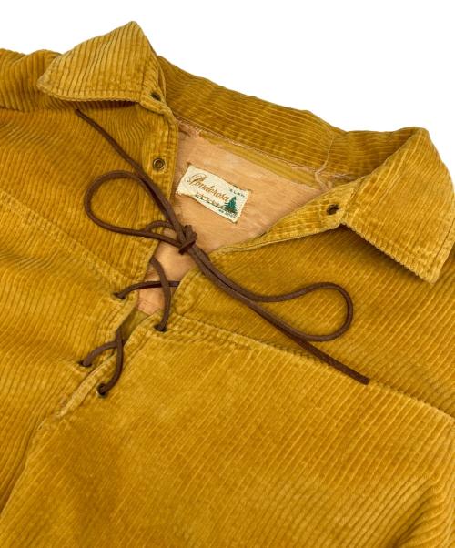 PONDEROSA（-）PONDEROSA (-) 60`Sレースアップコーデュロイシャツ イエロー サイズ:Lの古着・服飾アイテム