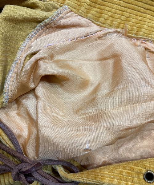 PONDEROSA（-）PONDEROSA (-) 60`Sレースアップコーデュロイシャツ イエロー サイズ:Lの古着・服飾アイテム