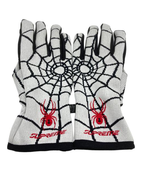 SUPREME（シュプリーム）SUPREME (シュプリーム) SPYDER (スパイダー) Gloves ホワイト×ブラック サイズ:Sの古着・服飾アイテム