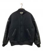 COOTIE PRODUCTIONSクーティープロダクツ）の古着「Wool Melton Error Fit Stadium Jacket」｜ブラック