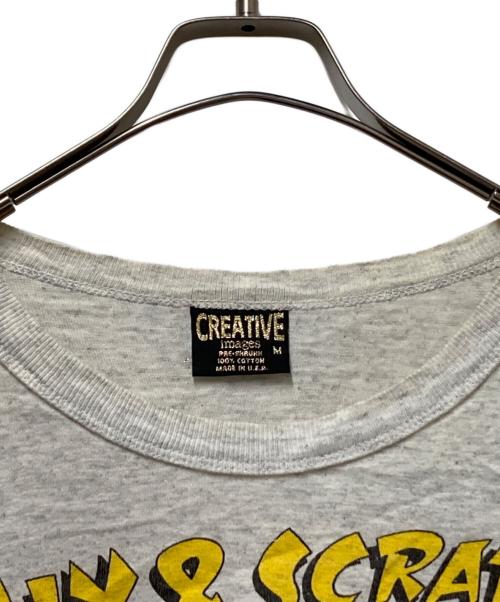 Creative（クリエイティブ・ウェイステッド・ストア）Creative (クリエイティブ) 90s The ITCHY & SCRATCH T-shirt グレー サイズ:Mの古着・服飾アイテム