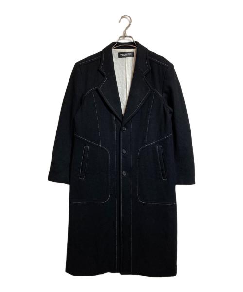 CHRISTIAN DADA（クリスチャンダダ）CHRISTIAN DADA (クリスチャンダダ) Paneled Tailored Melton Coat/パネルド テーラード　メルトンコート ブラック サイズ:46の古着・服飾アイテム