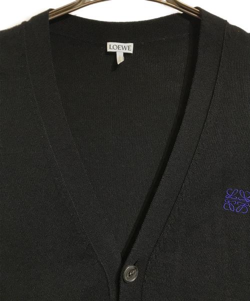 LOEWE（ロエベ）LOEWE (ロエベ) アナグラムロゴ刺繍カーディガン ブラック サイズ:Sの古着・服飾アイテム