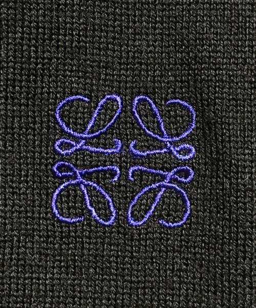 LOEWE（ロエベ）LOEWE (ロエベ) アナグラムロゴ刺繍カーディガン ブラック サイズ:Sの古着・服飾アイテム
