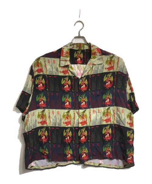 sillage（シアージ）Sillage (シアージ) Dj Muro コラボアロハシャツ ブラック サイズ:Fの古着・服飾アイテム