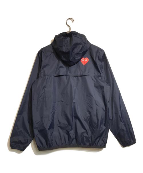 PLAY COMME des GARCONS（プレイコムデギャルソン）PLAY COMME des GARCONS (プレイ コムデギャルソン) K-WAY (ケイウェイ) ナイロンロゴジップジャケット ネイビー サイズ:Mの古着・服飾アイテム