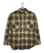 FAITH CONNEXIONフェイスコネクション）の古着「チェックオーバーサイズシャツ」｜イエロー