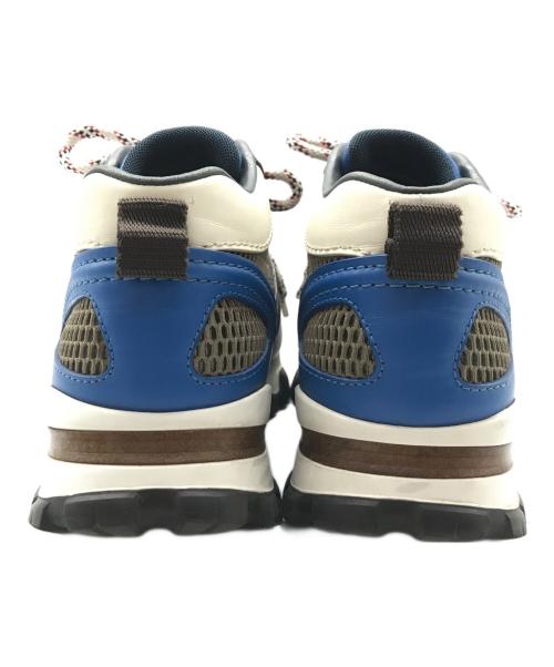 ERMENEGILDO ZEGNA（エルメネジルド・ゼニア）ERMENEGILDO ZEGNA (エルメネジルド・ゼニア) MY CESARE グレー×ブルー サイズ:EU 7 1/2の古着・服飾アイテム