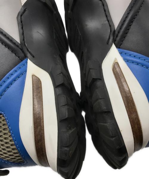 ERMENEGILDO ZEGNA（エルメネジルド・ゼニア）ERMENEGILDO ZEGNA (エルメネジルド・ゼニア) MY CESARE グレー×ブルー サイズ:EU 7 1/2の古着・服飾アイテム