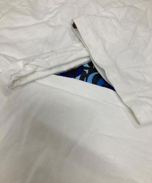 A BATHING APE（ア ベイシング エイプ）A BATHING APE (ア ベイシング エイプ) BlackEyePatch (ブラックアイパッチ) コラボベイプカモTシャツ ホワイト サイズ:Mの古着・服飾アイテム