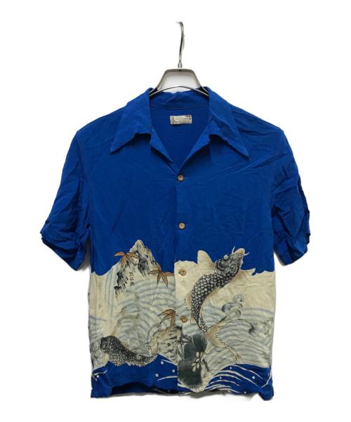 DENIME（ドゥニーム）DENIME (ドゥニーム) オールド和柄プリントアロハシャツ ブルー サイズ:Ⅿの古着・服飾アイテム