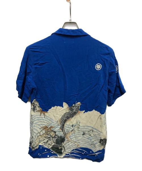 DENIME（ドゥニーム）DENIME (ドゥニーム) オールド和柄プリントアロハシャツ ブルー サイズ:Ⅿの古着・服飾アイテム