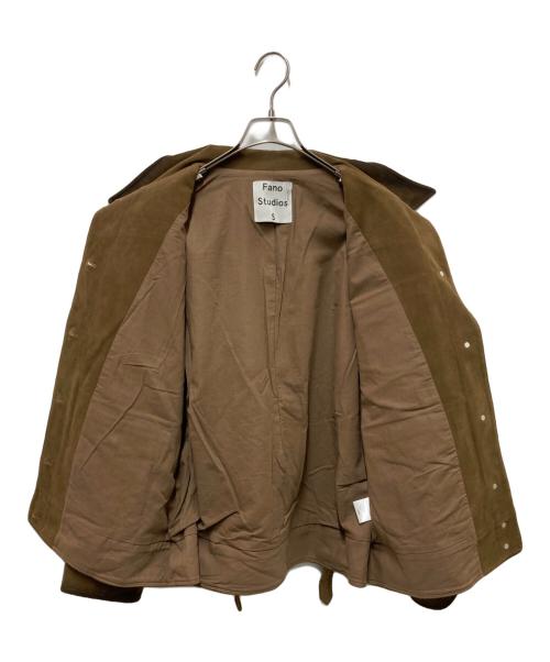 Fano Studios（ファノ ストゥディオズ）Fano Studios (ファノ ストゥディオズ) レトロ加工 スエード調ジャケット ブラウン サイズ:Sの古着・服飾アイテム