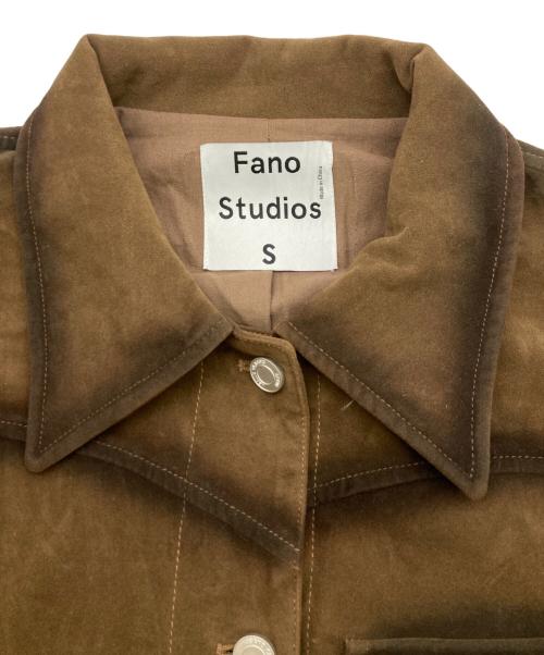 Fano Studios（ファノ ストゥディオズ）Fano Studios (ファノ ストゥディオズ) レトロ加工 スエード調ジャケット ブラウン サイズ:Sの古着・服飾アイテム