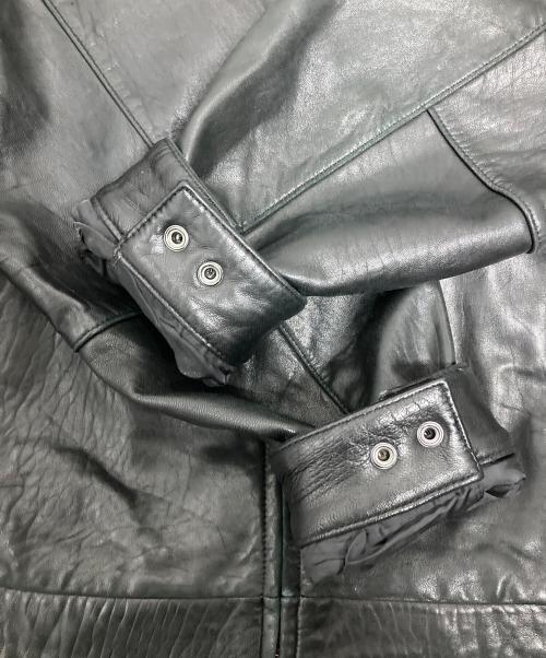 DOCKERS（ドッカーズ）DOCKERS (ドッカーズ) レザーブルゾン ブラック サイズ:Ｌの古着・服飾アイテム