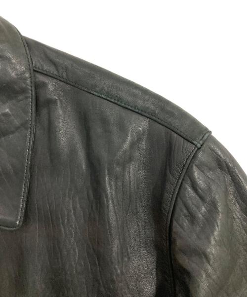DOCKERS（ドッカーズ）DOCKERS (ドッカーズ) レザーブルゾン ブラック サイズ:Ｌの古着・服飾アイテム