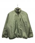 NIKE ACGナイキエーシージー）の古着「00s ハーフジップパフナイロンジャケット」｜グリーン