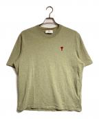 AMI Alexandre Mattiussiアミアレクサンドルマテュッシ）の古着「ロゴ刺繍Tシャツ」｜オリーブ