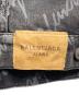 中古・古着 BALENCIAGA (バレンシアガ) オールオーバーロゴデニムジャケット グレー サイズ:3：55000円