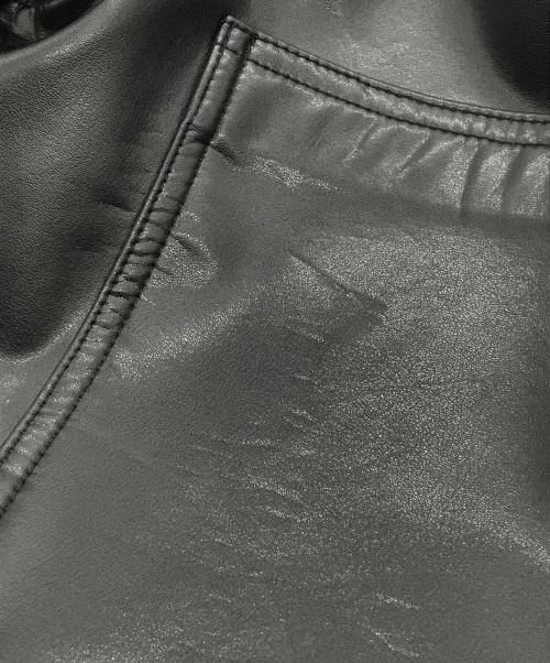 orSlow（オアスロウ）orSlow (オアスロウ) フェイクレザーカバーオール ブラック サイズ:Mの古着・服飾アイテム